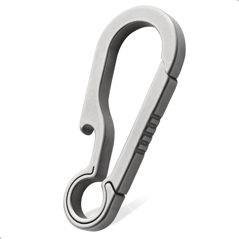 PJYTAC Titanium Carabiner Keychain Clip for Keys, Minimalist Heavy Duty Keychain Key Clip Holder EDC Quick Release Hooks - Image 1
